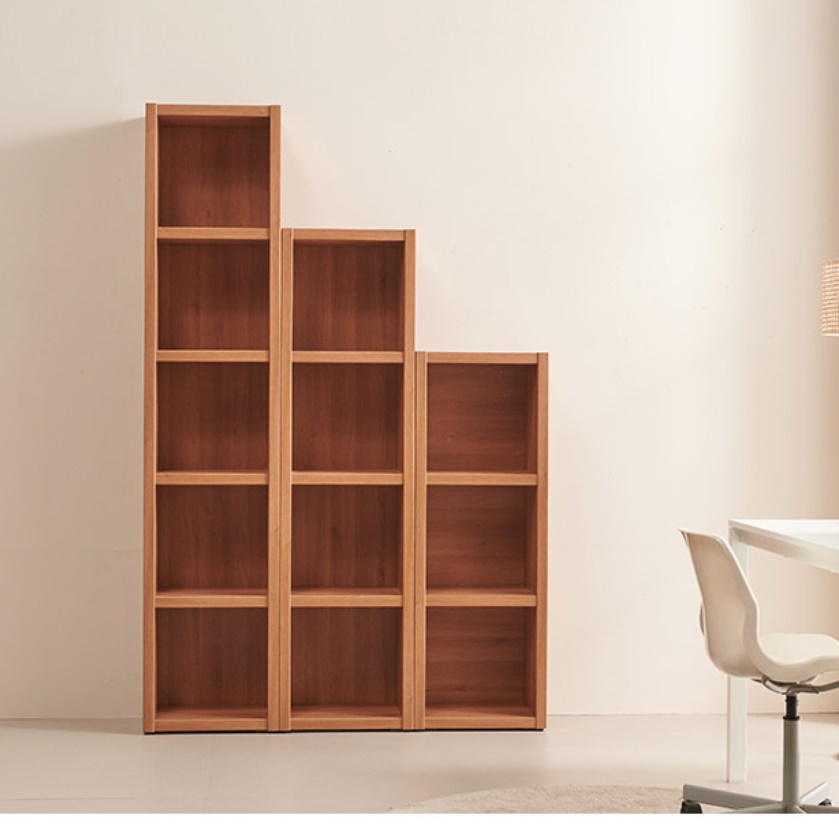 우드 폭 좁은 책장 작은 소형 책장 나무 슬림 책장