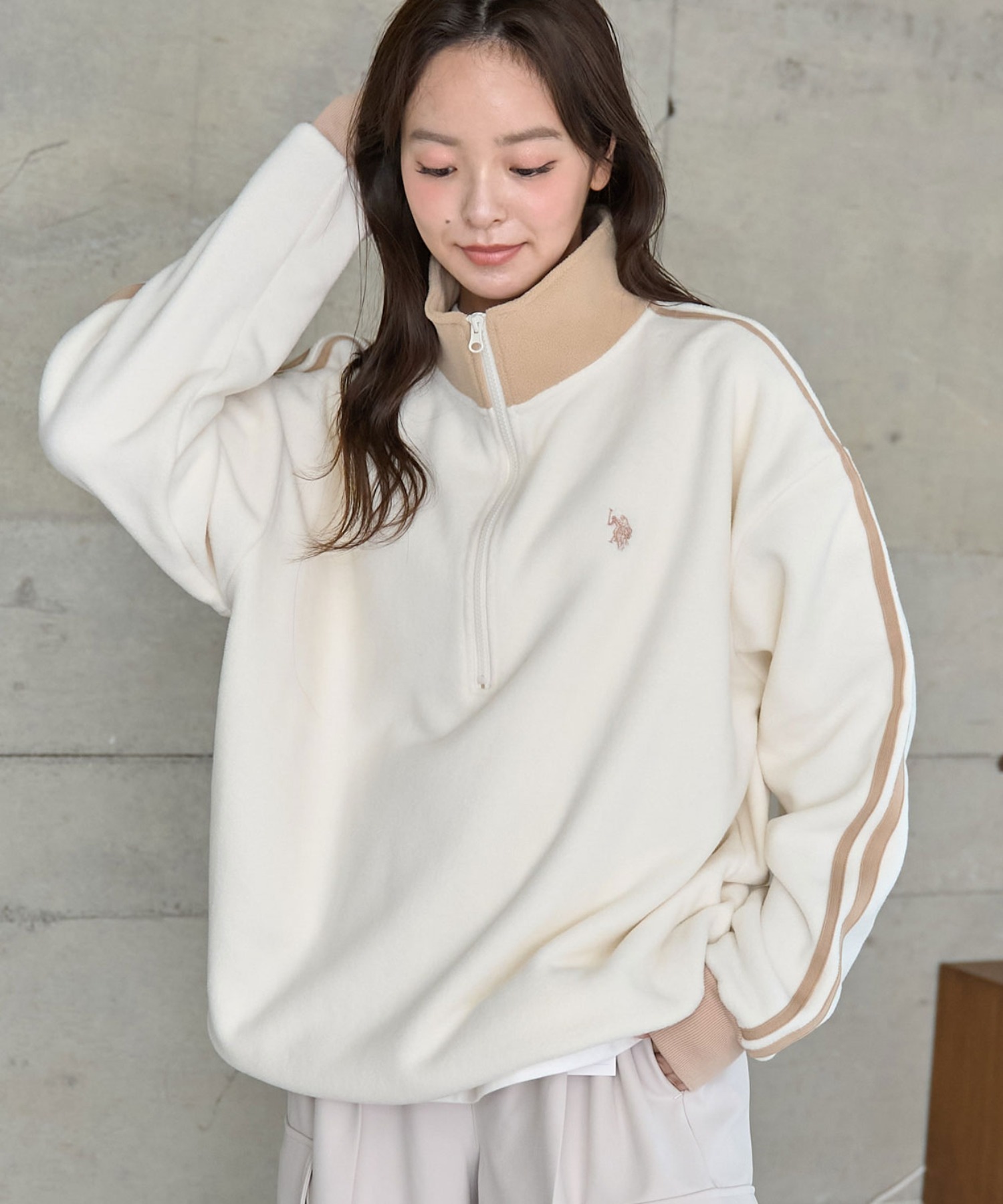 24FW U.S. Polo Assn 폴로 반집업맨투맨 플리스맨투맨 남녀공용 상세 이미지 45