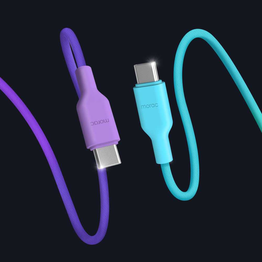 모락 그라데이션 60W USB C to C 타입 PD 초고속 충전 케이블 2개입 1.5m - 상세 이미지 5