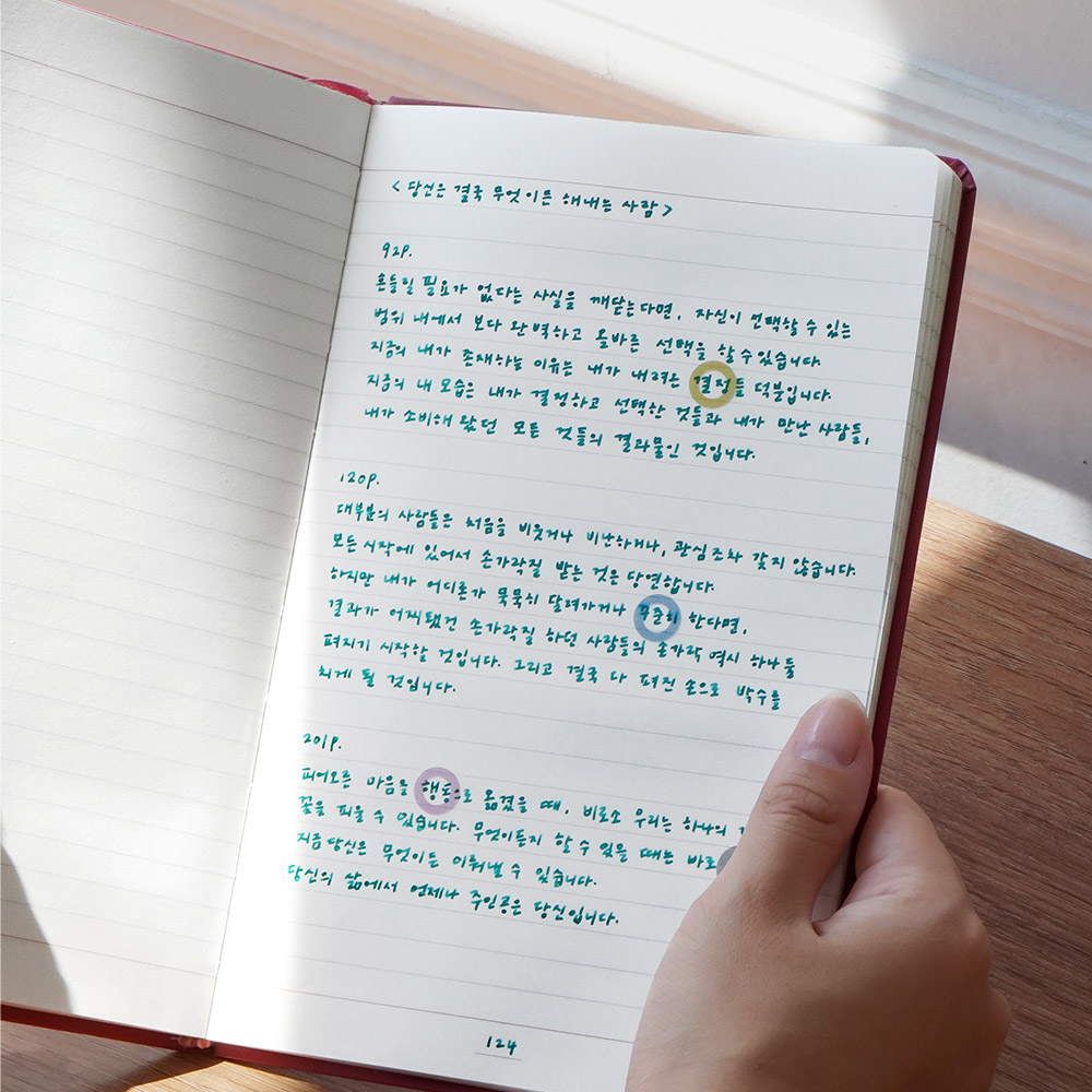 리훈 하고싶은말 만년필 필사노트 독서록 일기장 필기노트 한솔플러스