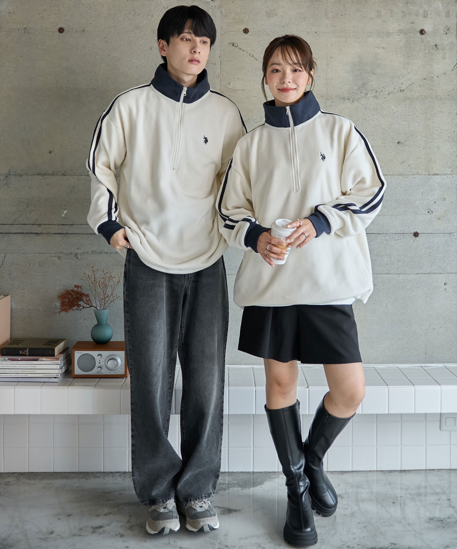 24FW U.S. Polo Assn 폴로 반집업맨투맨 플리스맨투맨 남녀공용 상세 이미지 19