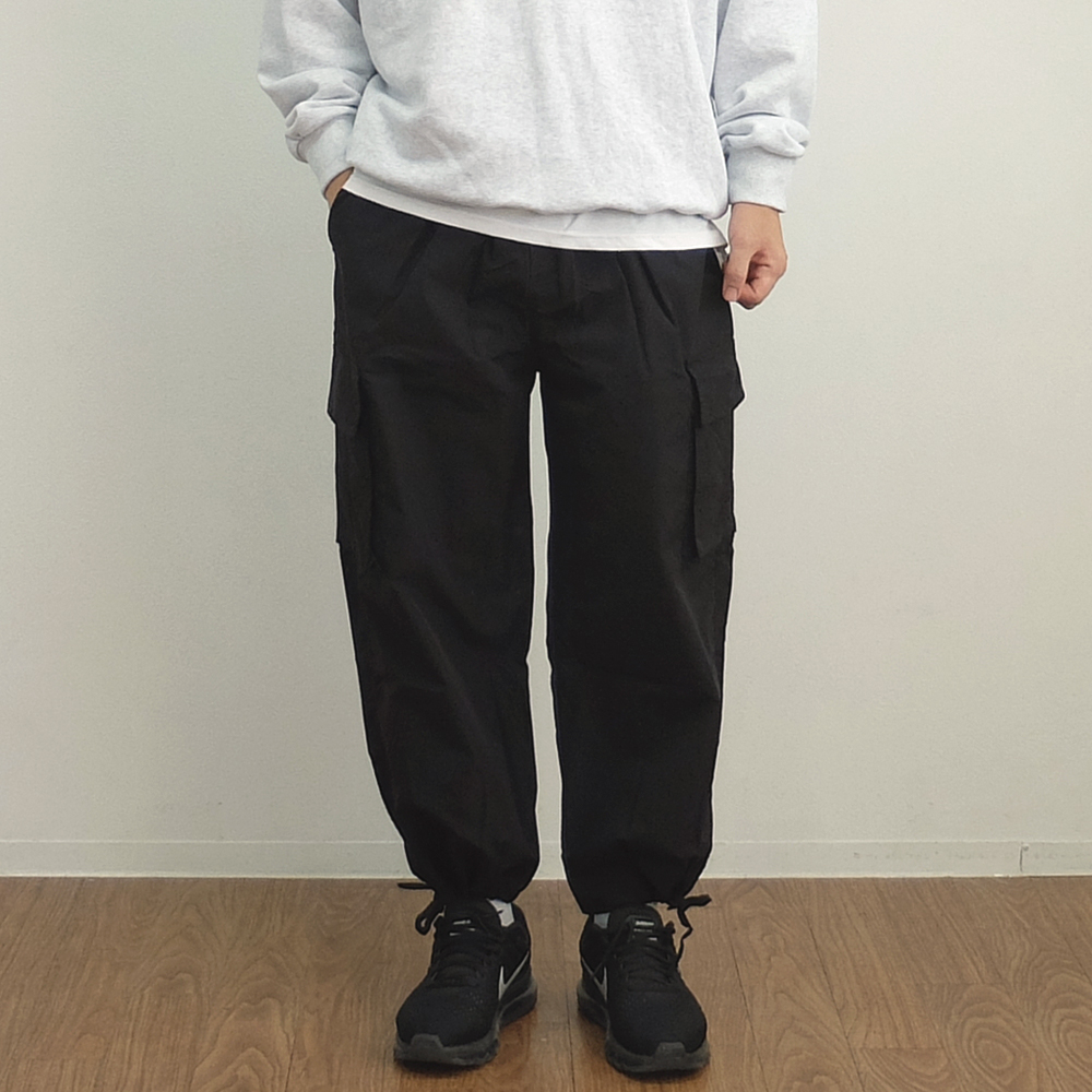 뉴싸인 카고 조거 밴딩 벌룬팬츠 남자와이드팬츠 - 상세 이미지 2