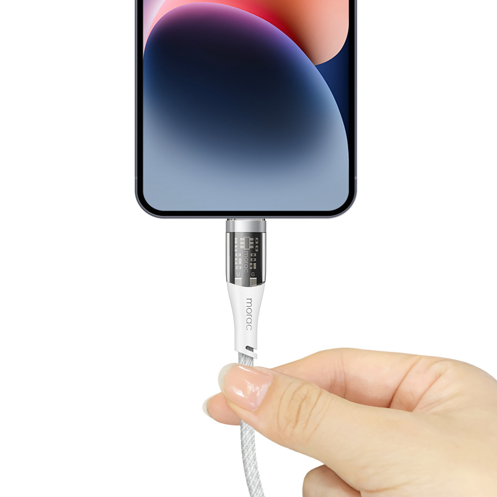 모락 비저블 USB 라이트닝 8핀 고속 충전 케이블 1.5m - 상세 이미지 5