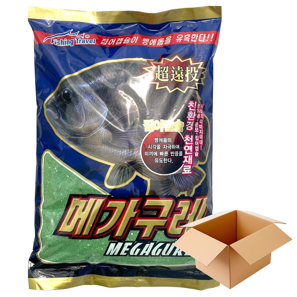 낚시여행 메가구레 벵에돔 파우더 1.5Kg 1박스 12개입 밑밥 파우더 집어제 떡밥 - 메인 이미지
