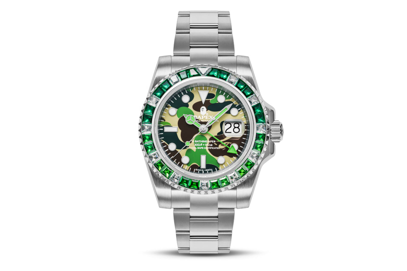 베이프 시계 TYPE 2 BAPEX ABC CAMO CRYSTAL STONE 1K20-187-304 - 상세 이미지 4