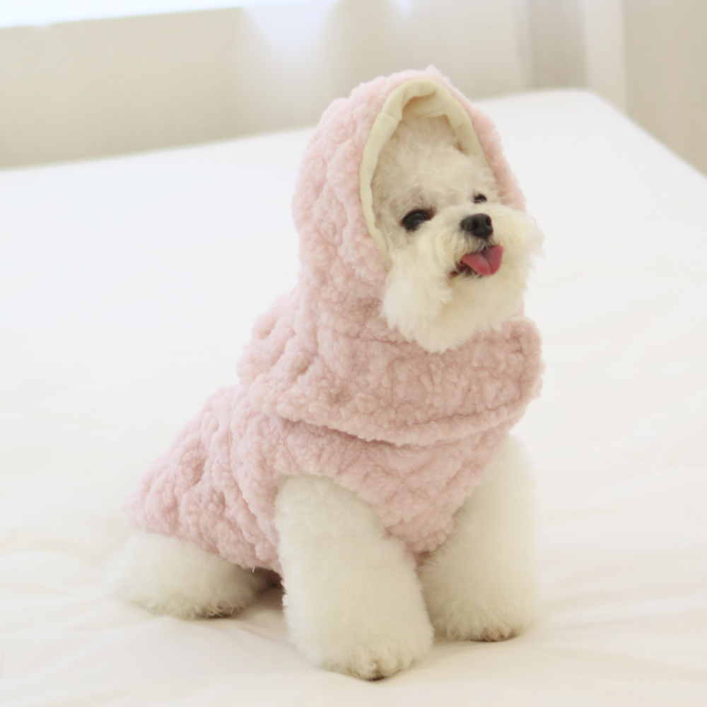 초코펫하우스 강아지패딩 하네스 강아지옷 산책왕 패딩 S