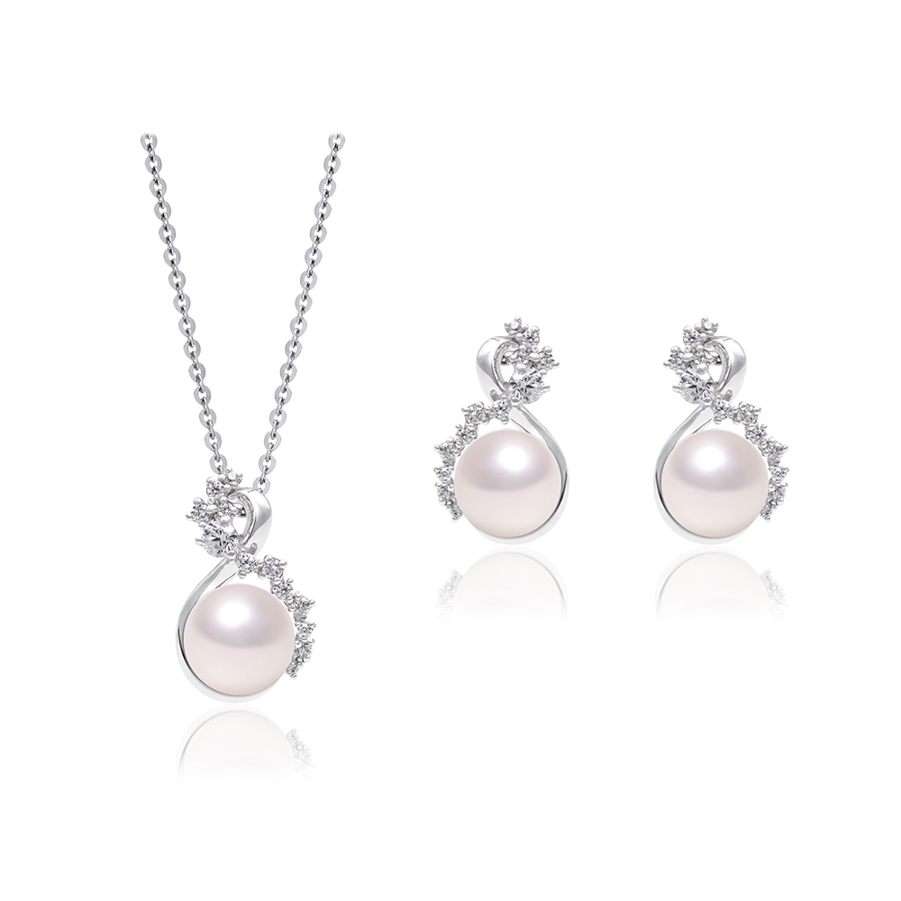 보이에 14K 18K 목걸이 귀걸이 아코야 해수 진주 세트 AAA+