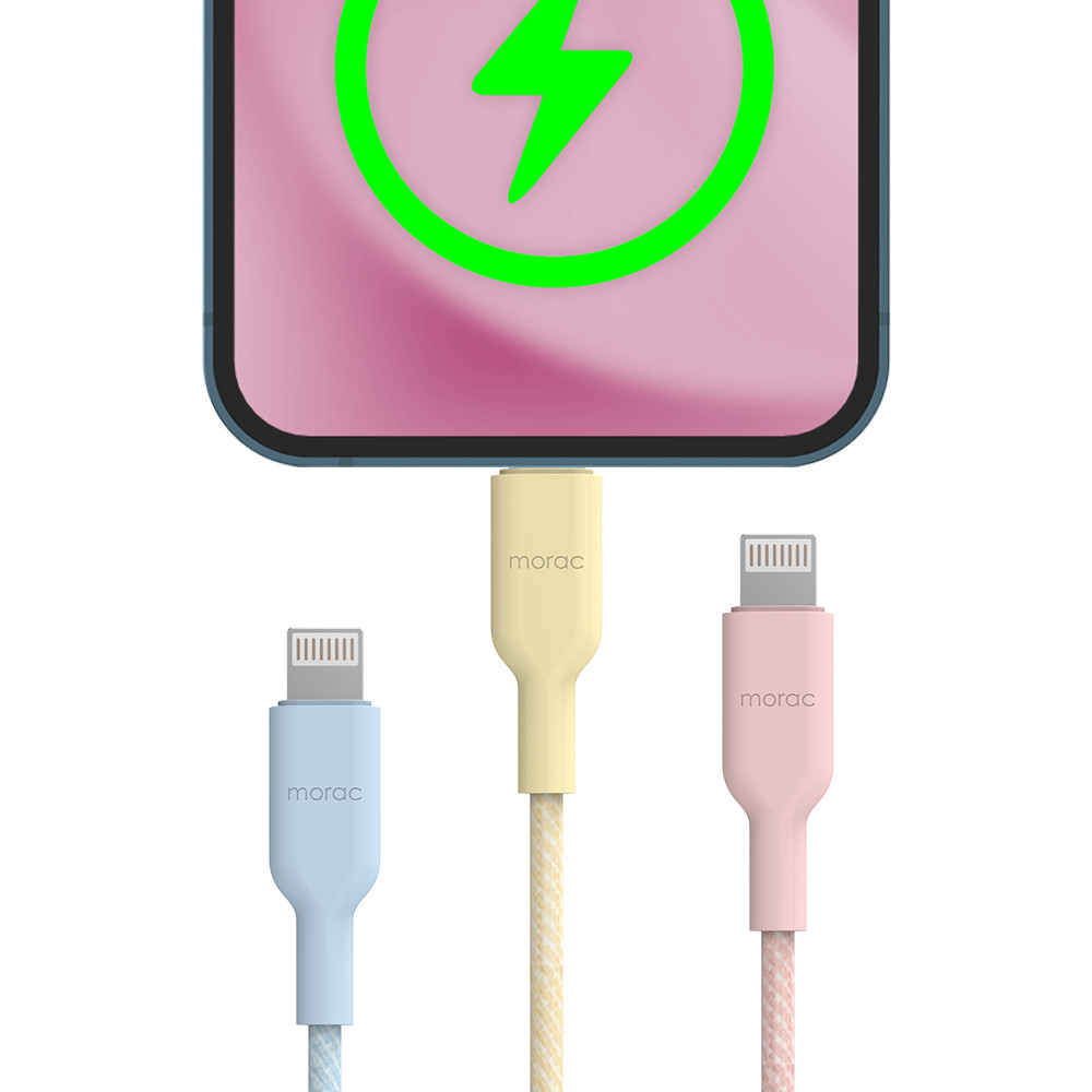 모락 샤베트 USB 라이트닝 8핀 고속 충전 케이블 3개입 50cm 1m 2m - 상세 이미지 4