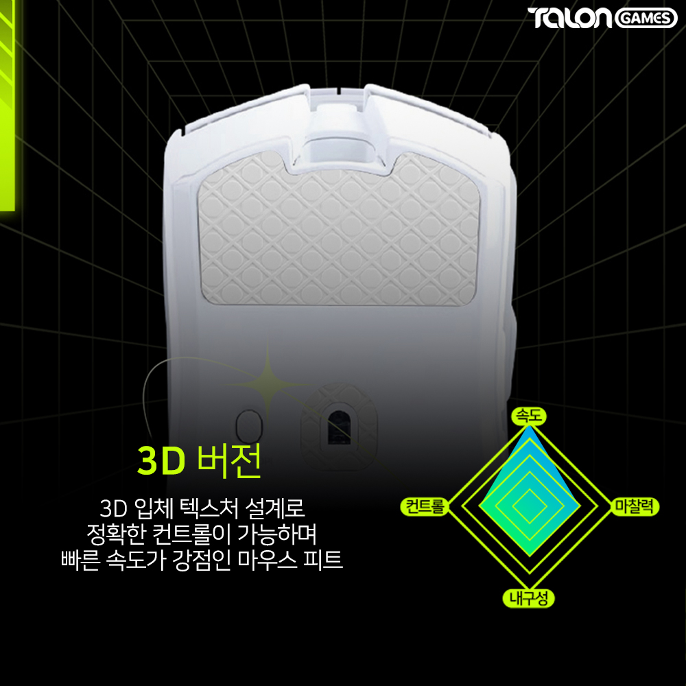 레이저 바이퍼 V3 PRO 마우스피트 바브삼 3D 2개입 마우스스티커 탈론게임즈 - 상세 이미지 2