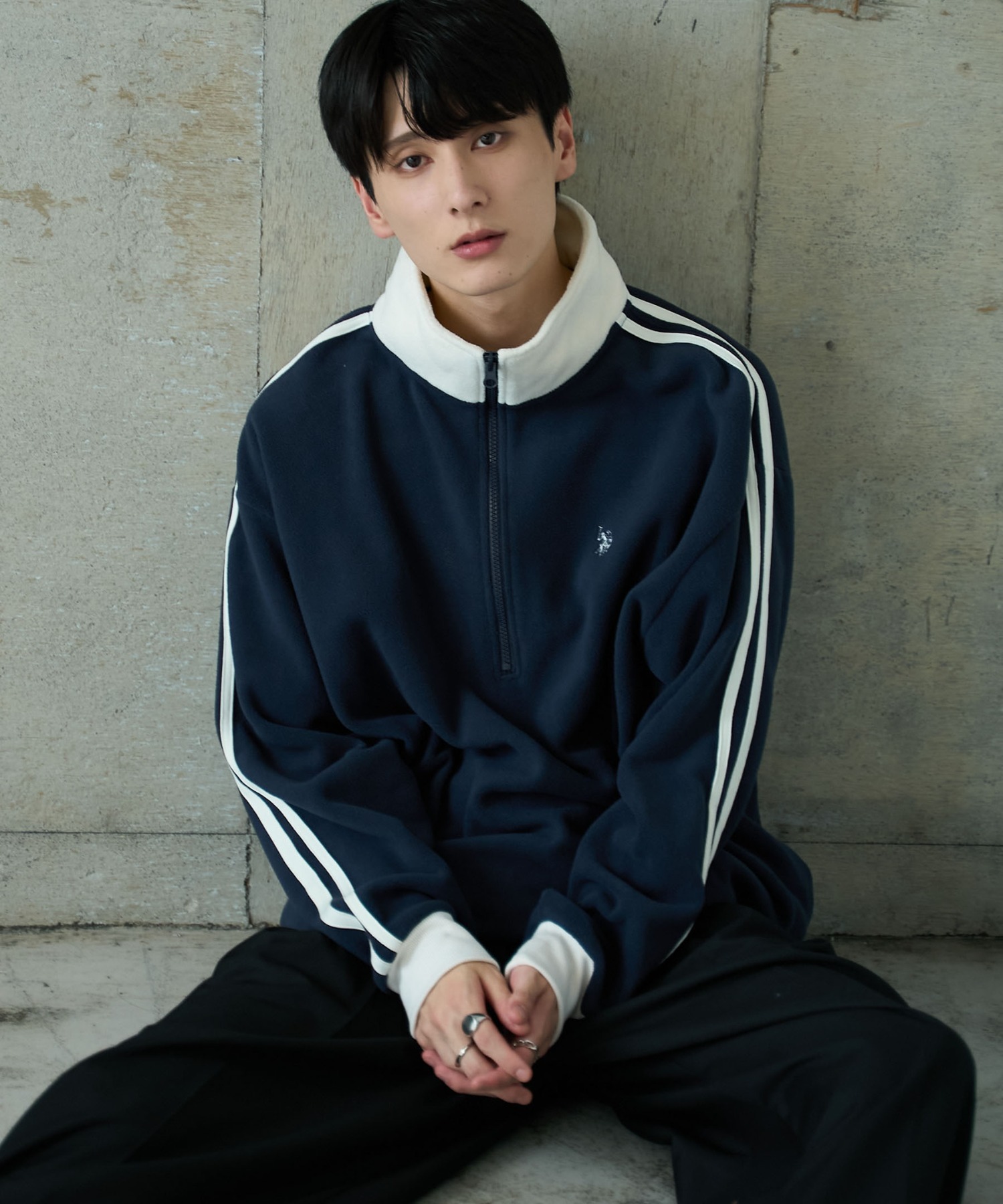 24FW U.S. Polo Assn 폴로 반집업맨투맨 플리스맨투맨 남녀공용 상세 이미지 11