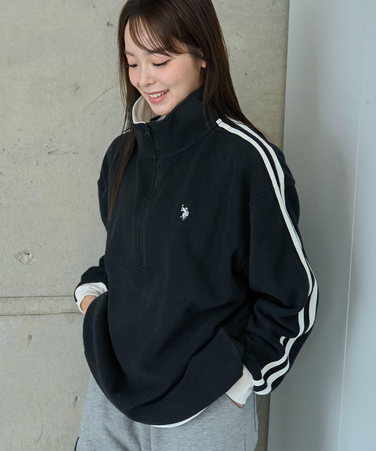24FW U.S. Polo Assn 폴로 반집업맨투맨 플리스맨투맨 남녀공용 상세 이미지 55