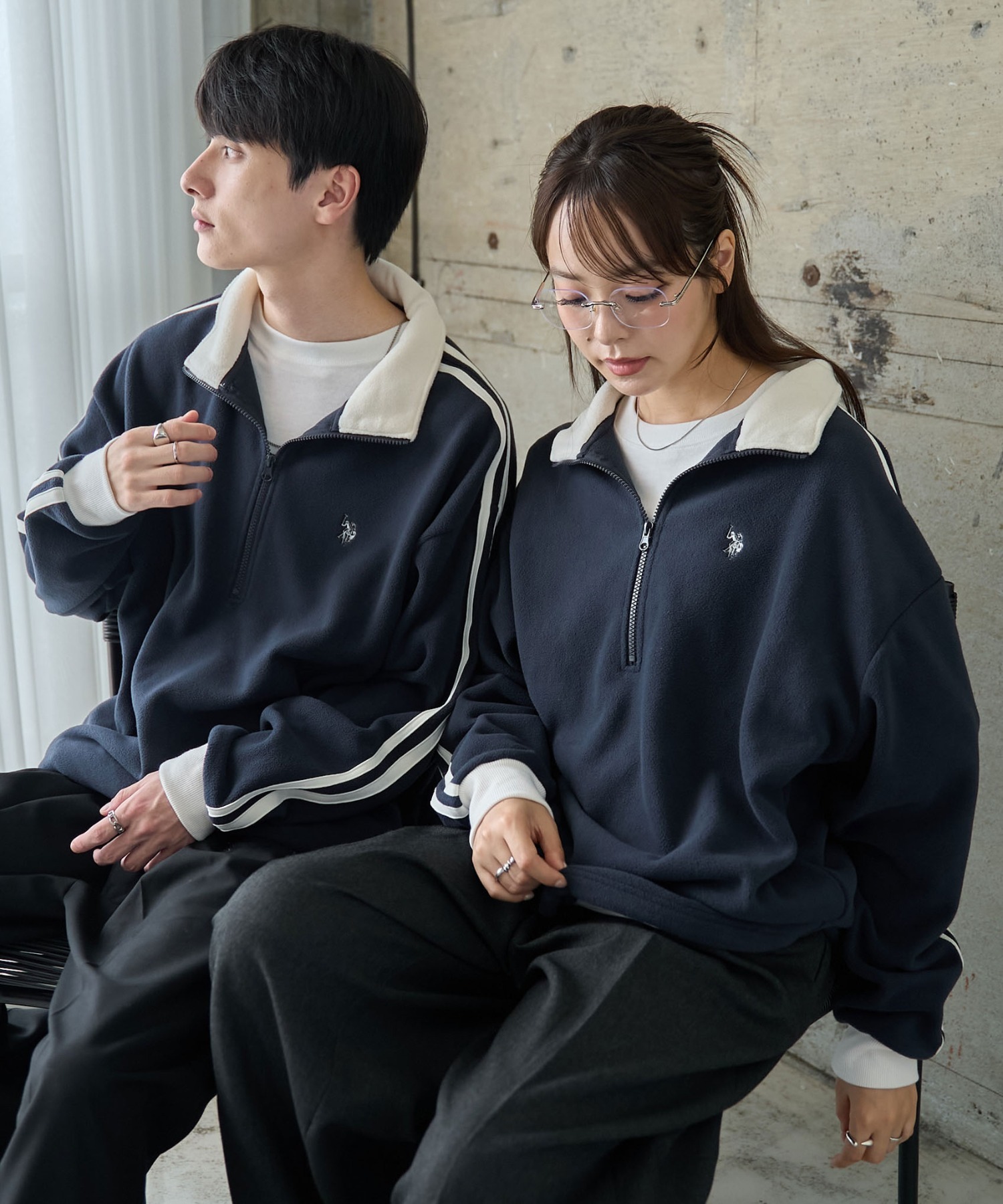 24FW U.S. Polo Assn 폴로 반집업맨투맨 플리스맨투맨 남녀공용 상세 이미지 15