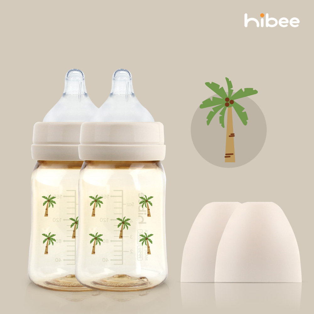하이비 PPSU 에잇벤트 배앓이방지 젖병 170ml 트윈팩 여름에디션 야자수 - 상품 이미지