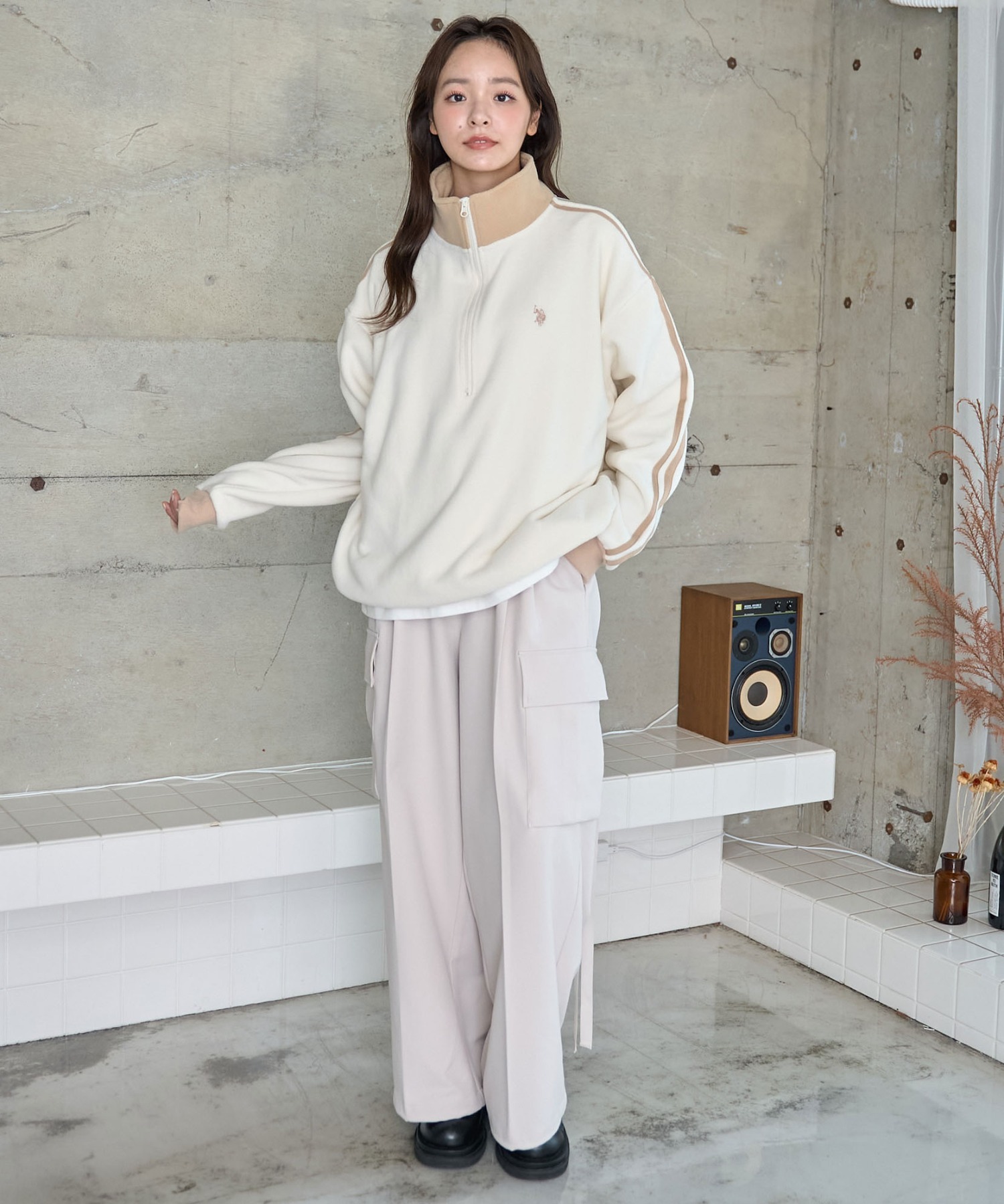 24FW U.S. Polo Assn 폴로 반집업맨투맨 플리스맨투맨 남녀공용 상세 이미지 50