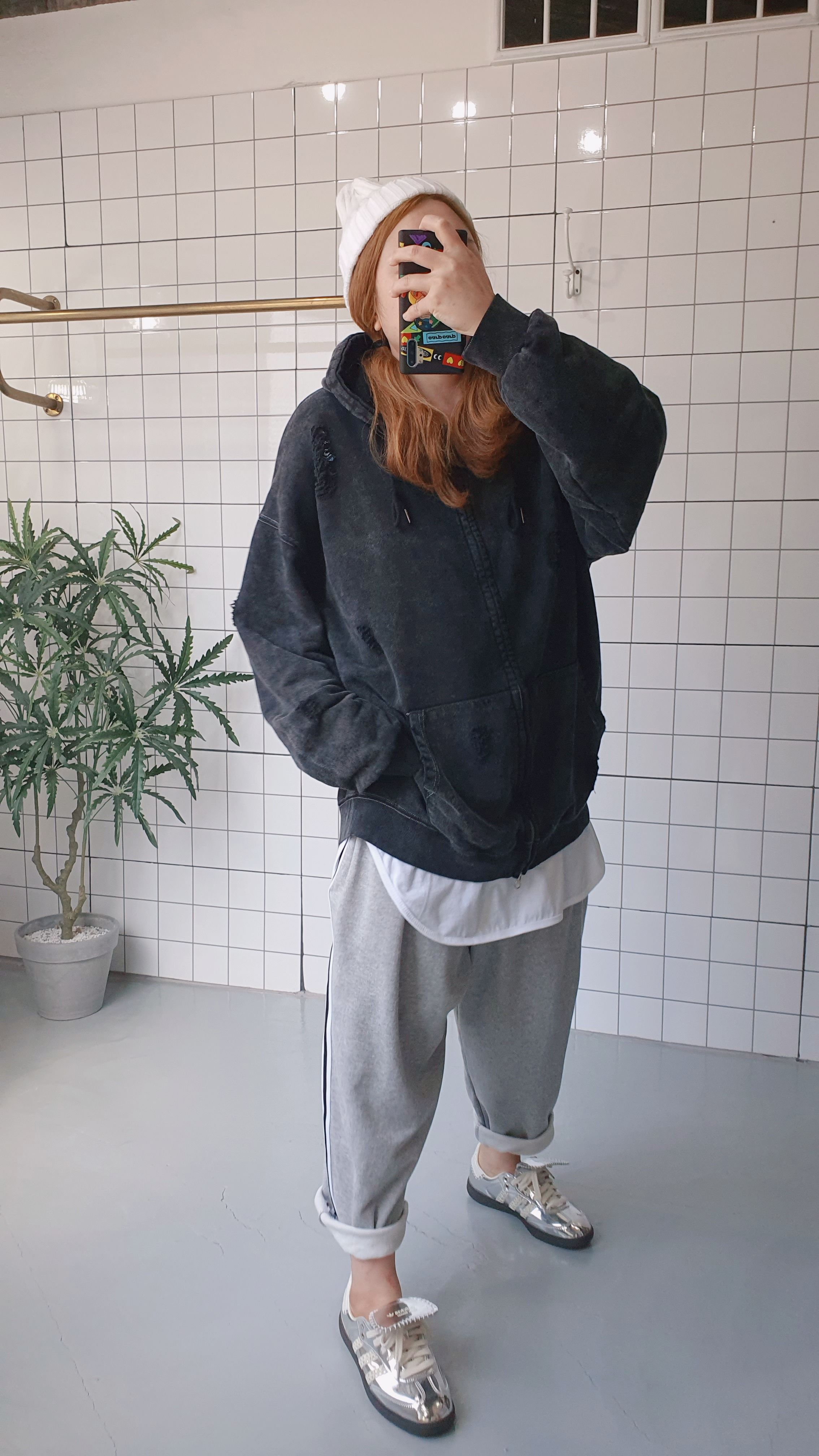 (무배) 와이드한 루즈핏 배기 트레이닝 바지 - 상세 이미지 3