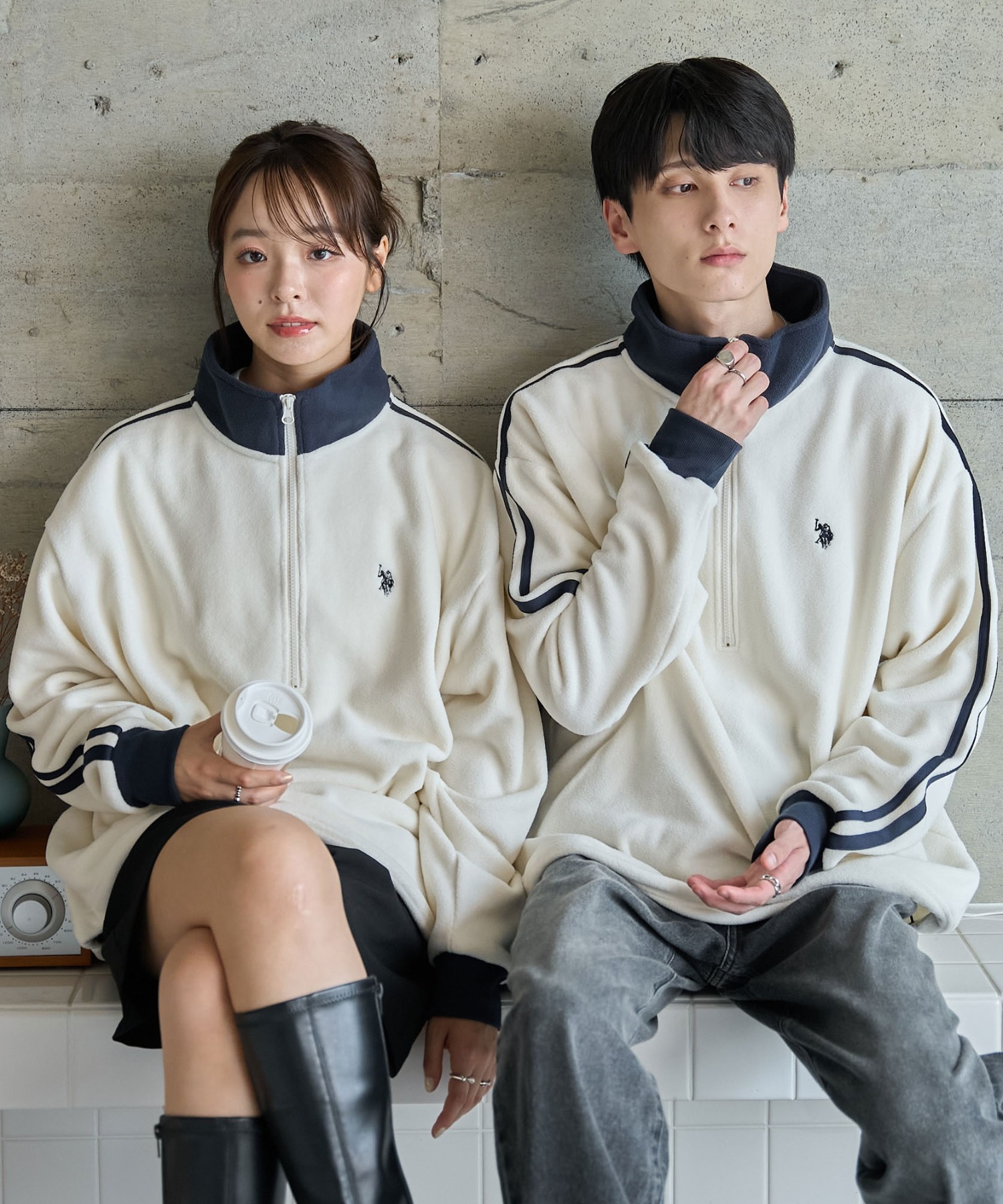 24FW U.S. Polo Assn 폴로 반집업맨투맨 플리스맨투맨 남녀공용 상세 이미지 21
