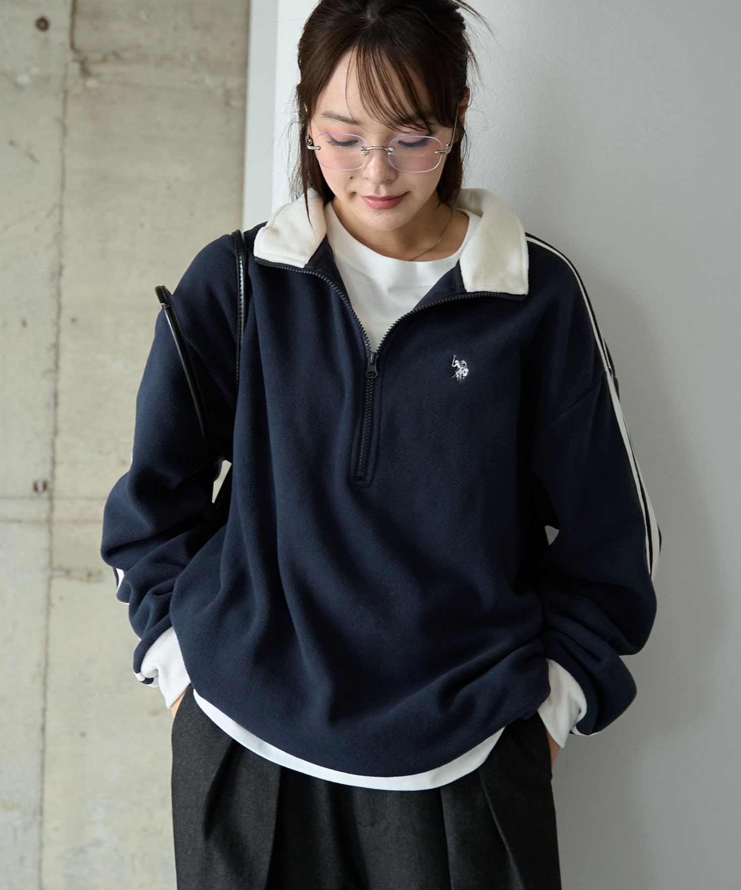 24FW U.S. Polo Assn 폴로 반집업맨투맨 플리스맨투맨 남녀공용 상세 이미지 10