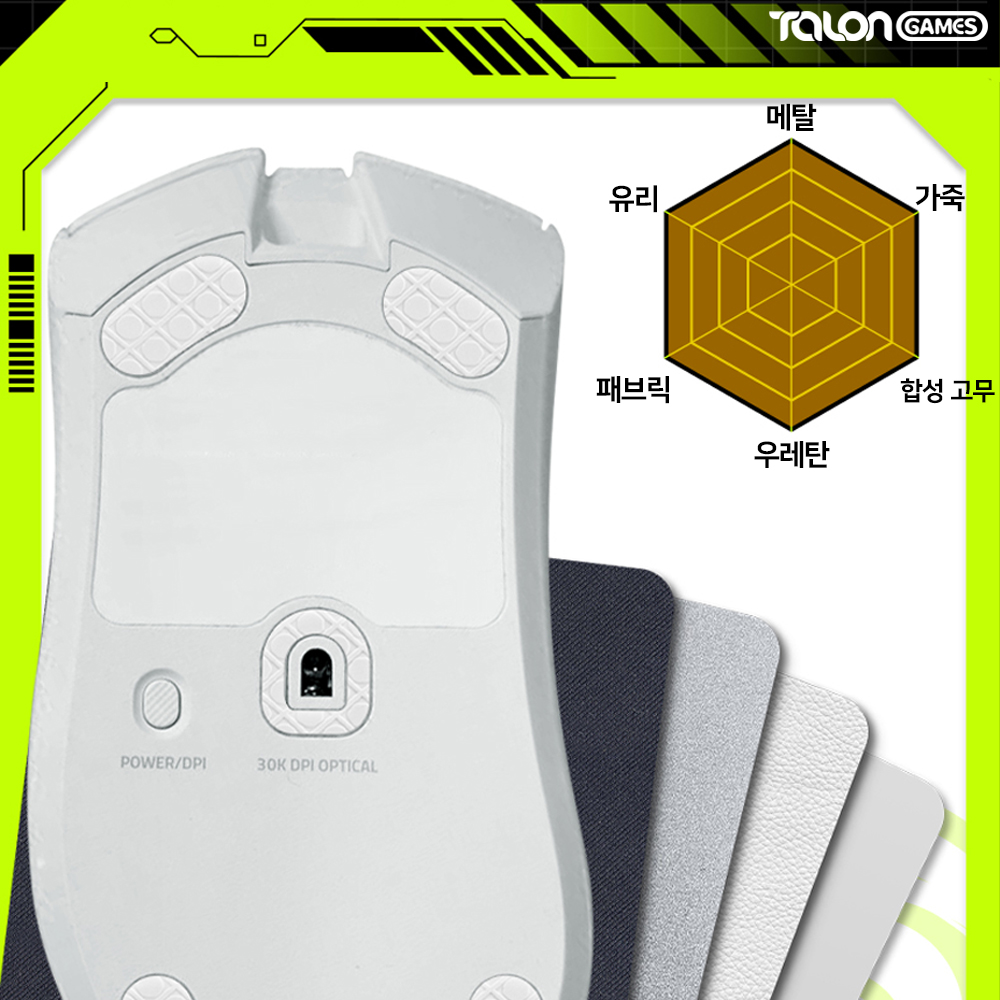 레이저 데스에더 V3 PRO 마우스피트 데브삼 3D 2개입 마우스스티커 탈론게임즈 - 상세 이미지 5