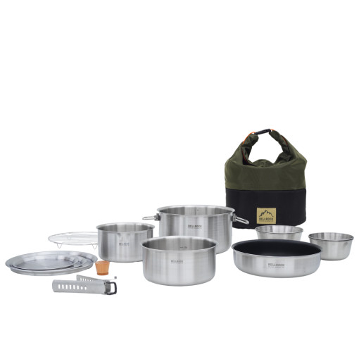 벨락 멀티팟 핸즈프리 캠핑 코팅팬 코펠 세트 식기 그릇 냄비