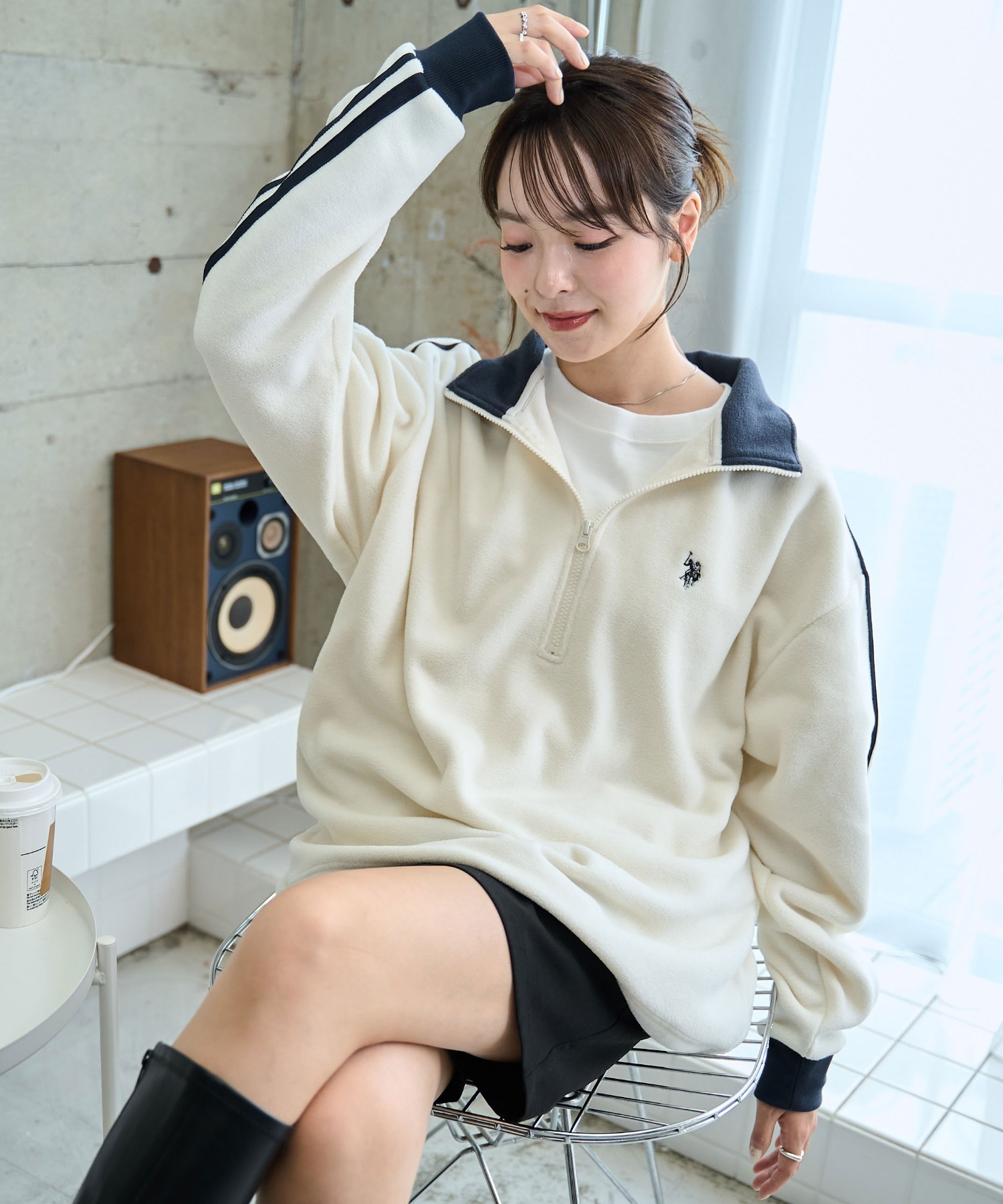24FW U.S. Polo Assn 폴로 반집업맨투맨 플리스맨투맨 남녀공용 상세 이미지 22