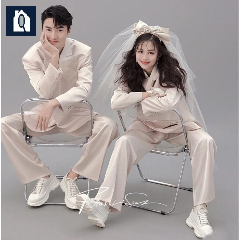 시밀러룩 커플 촬영 스튜디오 테마 웨딩 정장 - 상세 이미지 4