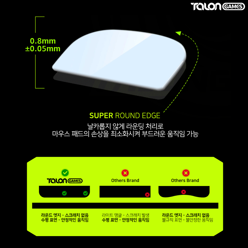 로지텍 G102 G203 지프로 마우스피트 클래식 2개입 마우스스티커 탈론게임즈 - 상세 이미지 3