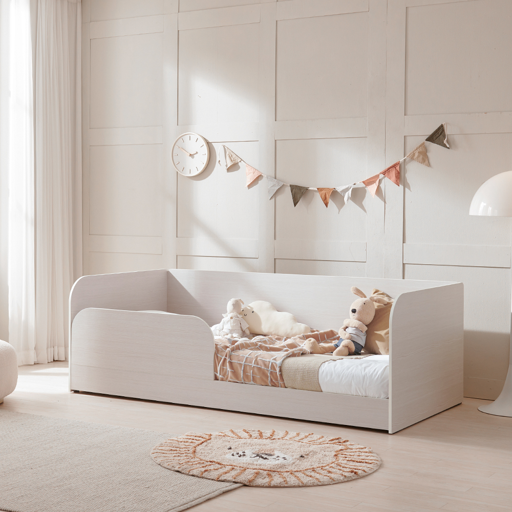 장인가구 뉴피터 E0등급 저상형 어린이 데이베드 침대 프레임 S 일반형+파워본넬+가드