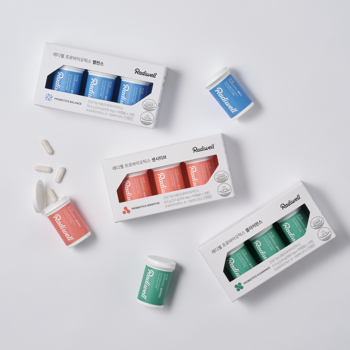 [1/7, ~40%] 래디웰 맞춤형 유산균 3종