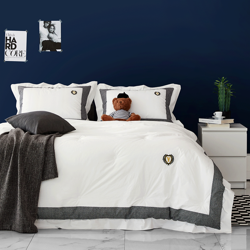 라지킹침구 호텔 이불세트 신혼 사계절 60수 순면 워싱 이불베개세트 KK