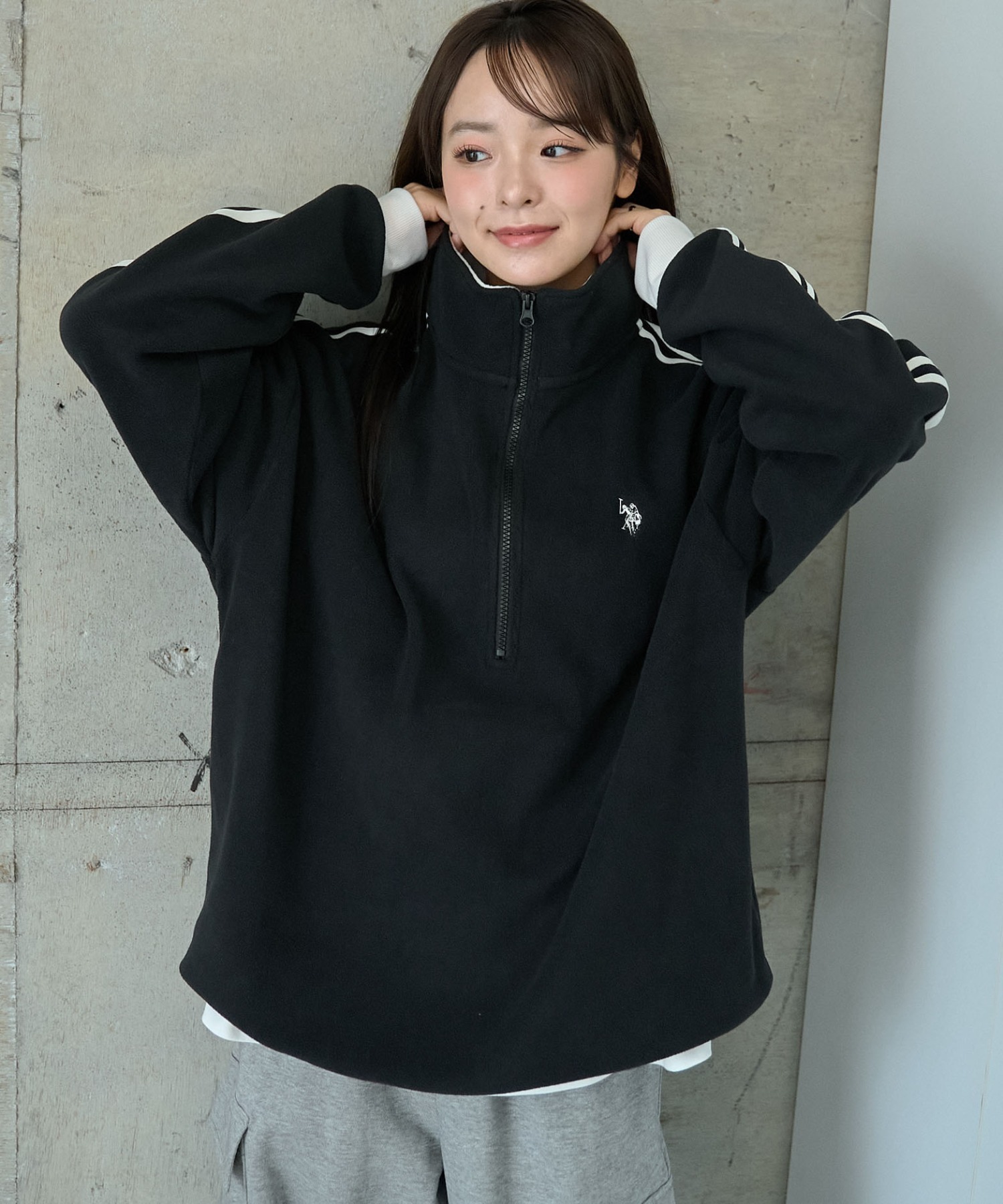 24FW U.S. Polo Assn 폴로 반집업맨투맨 플리스맨투맨 남녀공용 상세 이미지 60