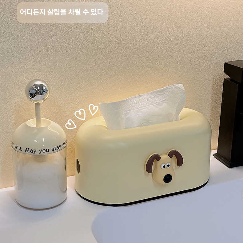 사각 갑티슈 티슈케이스 커버 침실 휴지덮개 보관함 - 상품 이미지