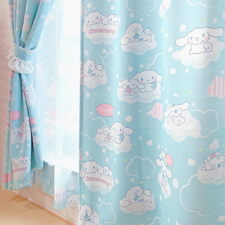 산리오 SANRIO 시나모롤 캐릭터 커튼 4장 세트 100x135cm - 상세 이미지 3