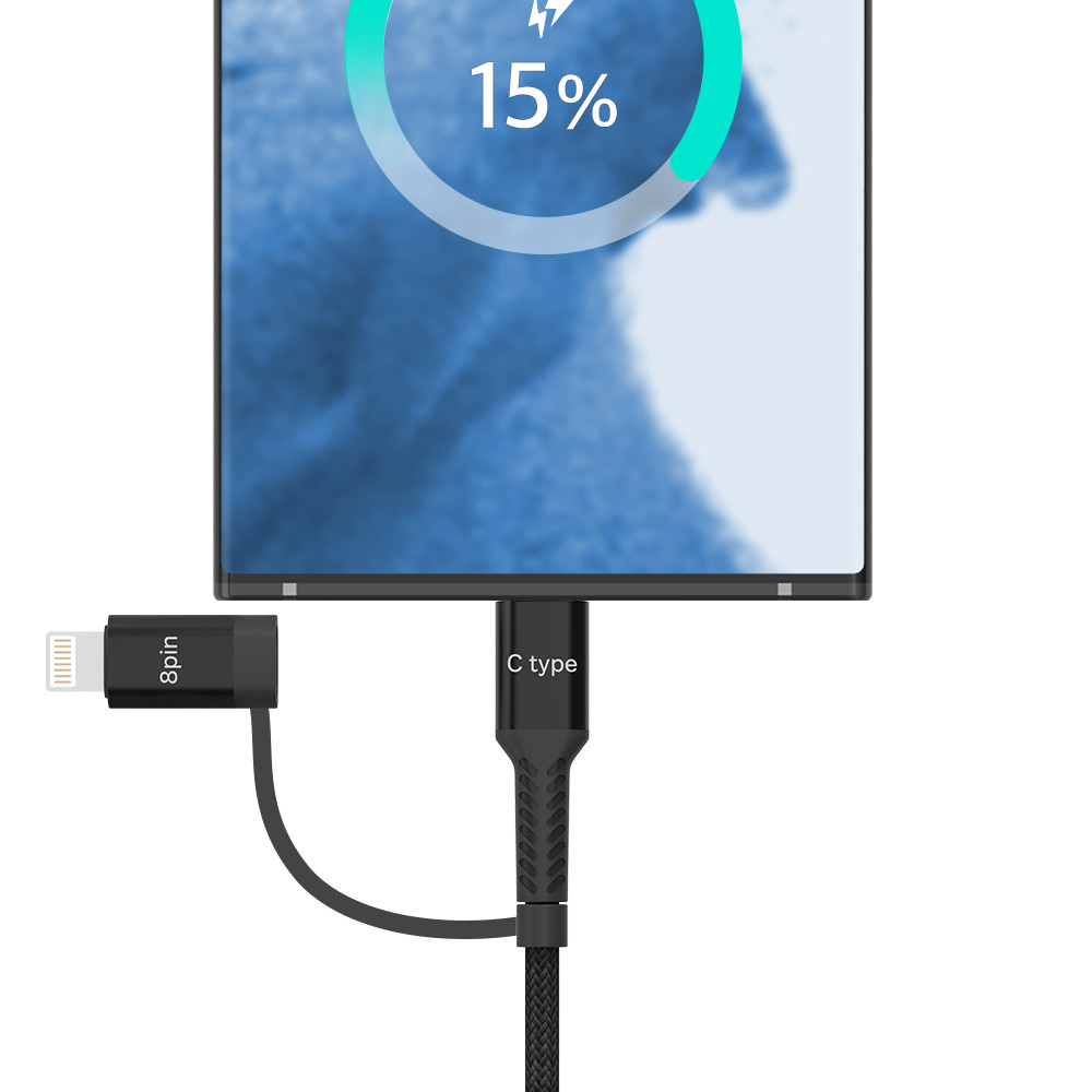 모락 리노 4in1 USB PD C타입 8핀 멀티 초고속 충전 케이블 MR-PD-RN4IN1 - 상세 이미지 3