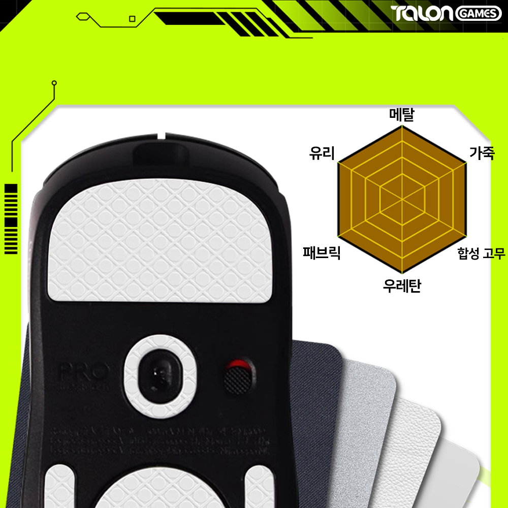 지슈라2 피트 3D 2개입 GPRO 슈퍼라이트2 마우스피트 탈론게임즈 - 상세 이미지 5