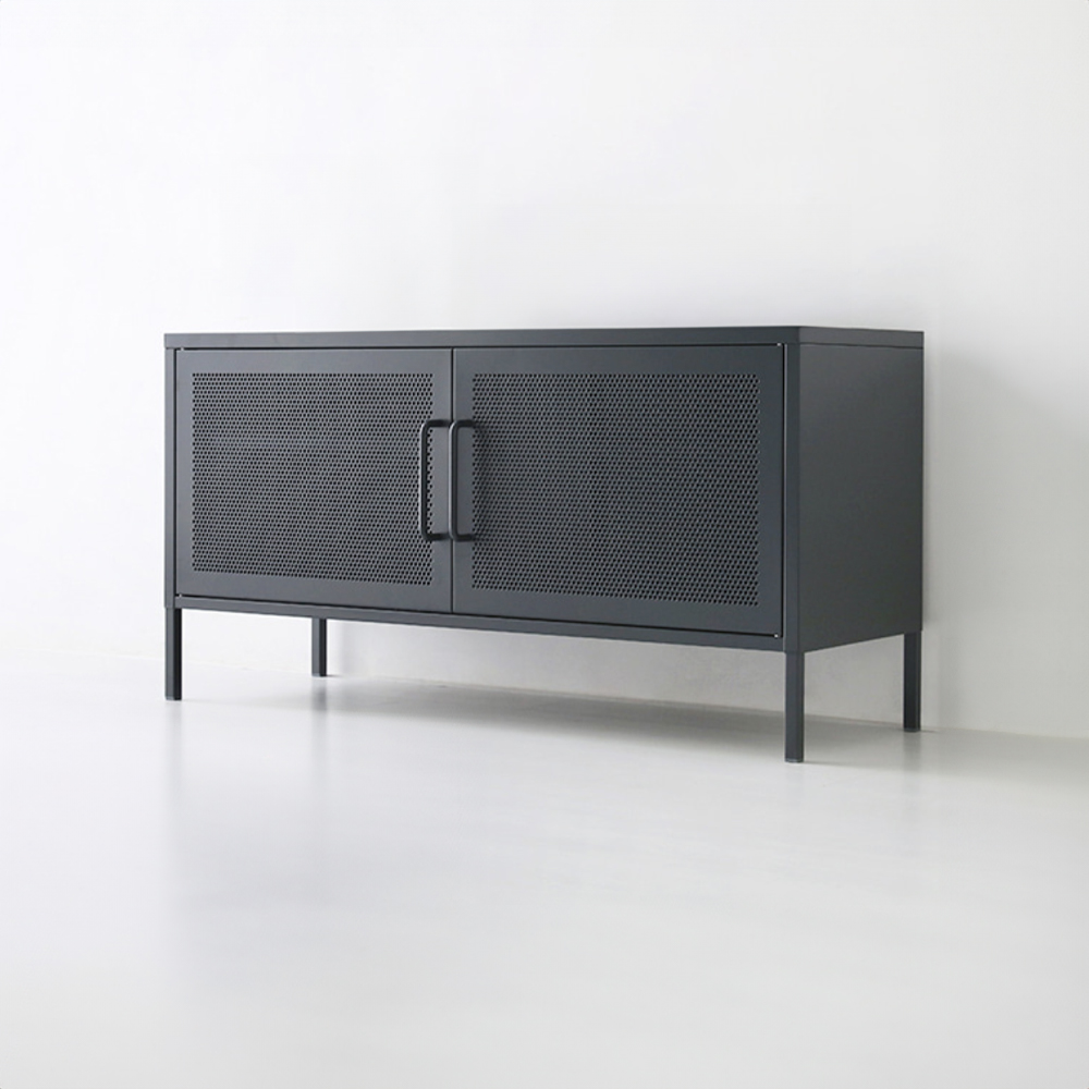 HOLZ 캐비넷 가로양문 TV스탠드 1150x400x595mm, 라이트그레이 2768.9431