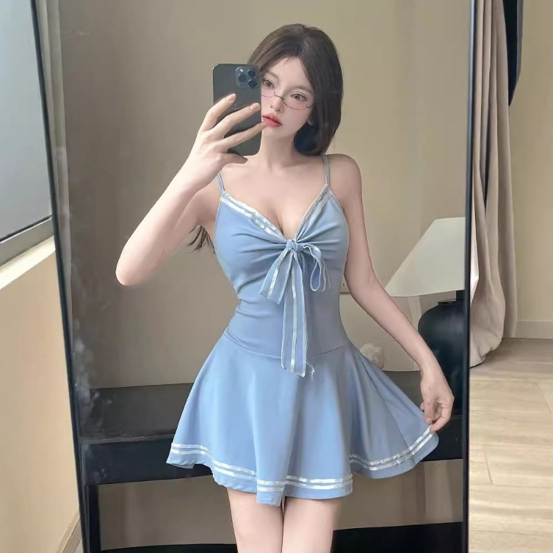 란제리 원피스 속옷 여캠의상 뜨밤옷 야한옷 - 상세 이미지 3
