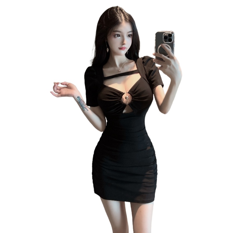 키작녀 클럽원피스 홀복원피스 반팔 BJ의상 아가씨옷 - 상세 이미지 5