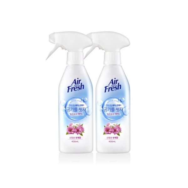 에어후레쉬 공기 탈취제 크리스탈 워터 스프레이 산뜻한 부케향 본품 400ml 2개 : MERCIA