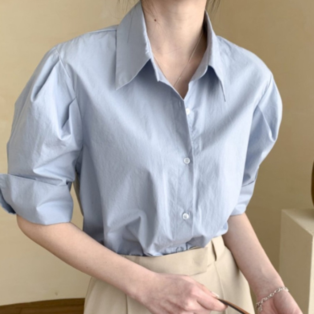 스캔들 51화 한보름 셔츠 블라우스 백설아 루즈한 카라넥 의상 옷 패션 - 메인 이미지