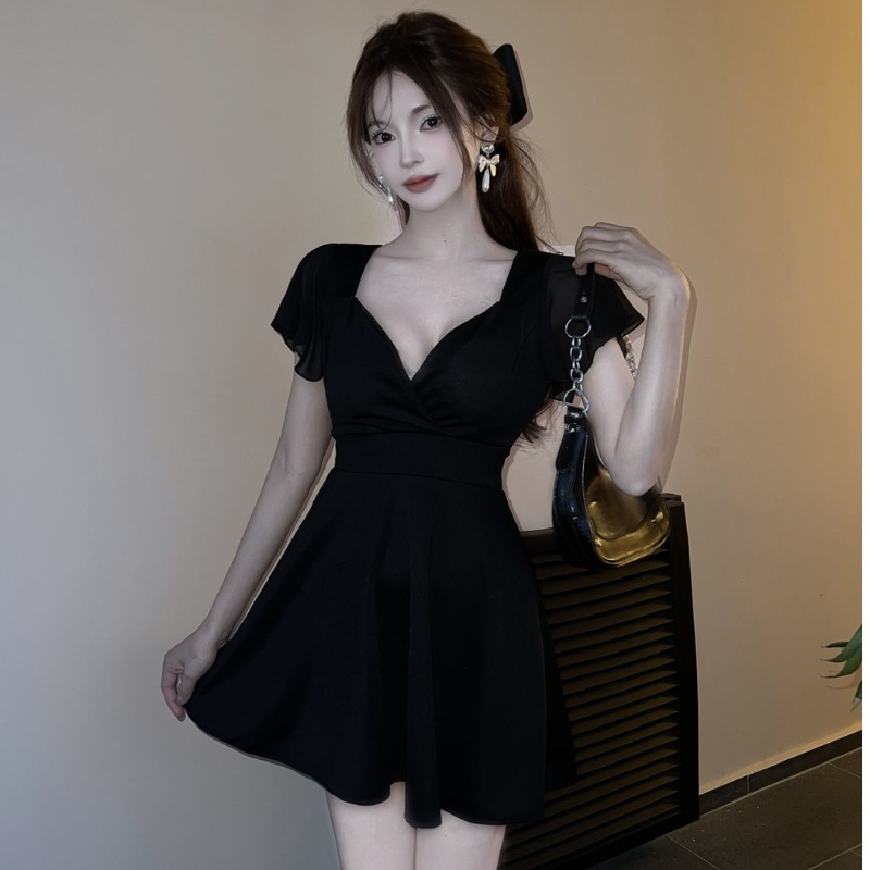글램 원피스 러블리 홀복도매 홀복투피스 쉬폰 키작녀 - 상세 이미지 4