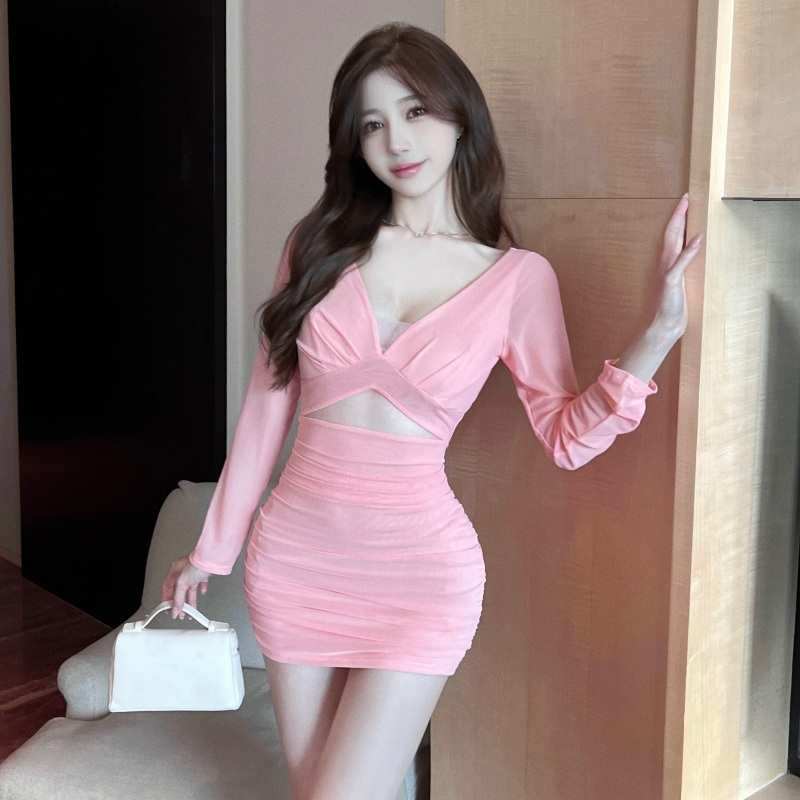 바디프로필 원피스 글래머 타이트 딱붙는 룸복 - 상세 이미지 4