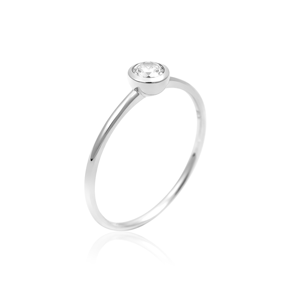 고블 14K,18K 천연 다이아몬드 베젤 심플 3부 다이아반지 - 상세 이미지 5