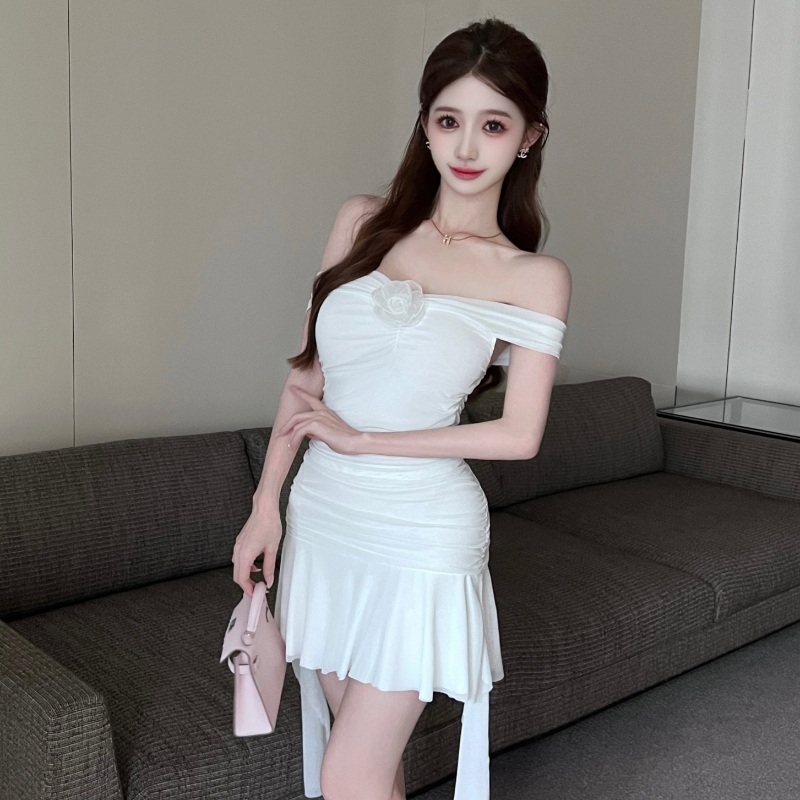 원숄더 원피스 시상식 어깨트임 파티룩 - 상세 이미지 4