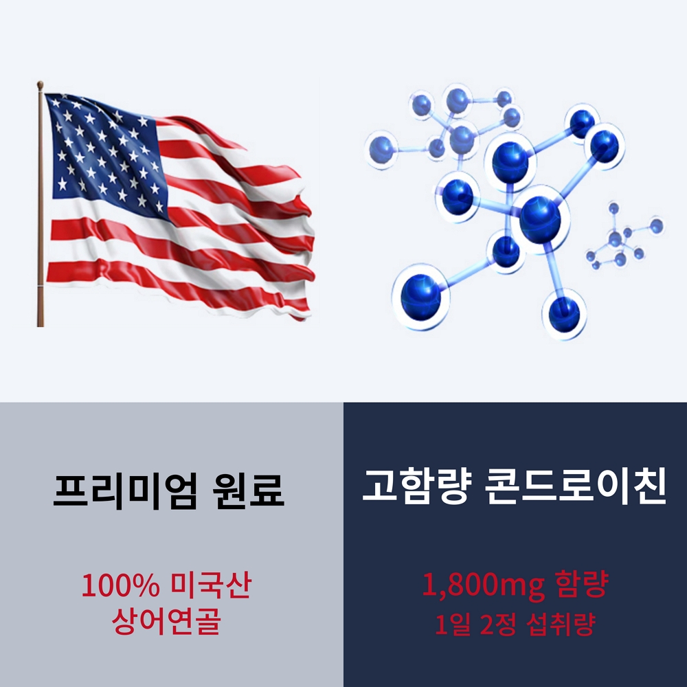 [ 선물세트 6개입 ] 그린디 상어연골 콘드로이친 1800 상어관절 6개월분 180정 - 상세 이미지 4