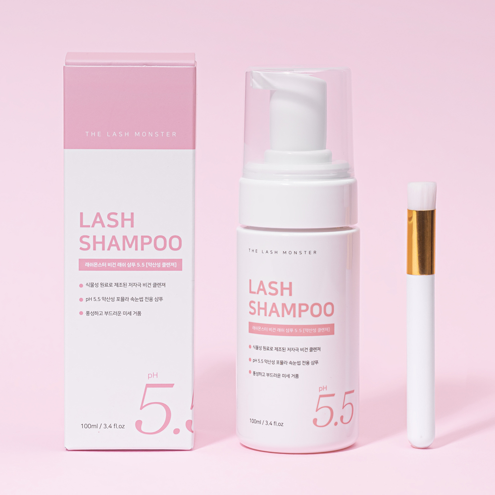 래쉬몬스터 비건 래쉬 샴푸 5.5 저자극 약산성 속눈썹 클렌져 100ml 이미지 6