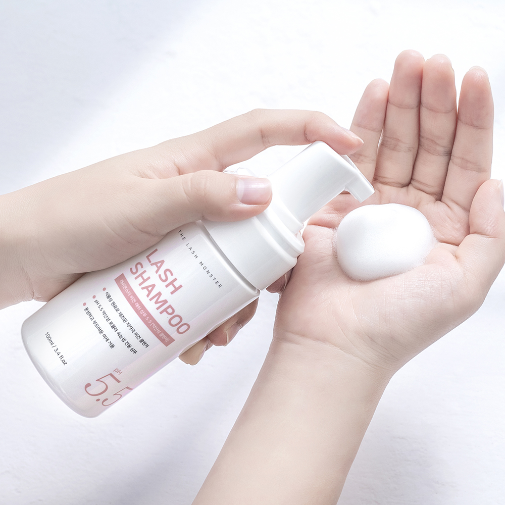 래쉬몬스터 비건 래쉬 샴푸 5.5 저자극 약산성 속눈썹 클렌져 100ml - 상세 이미지 4
