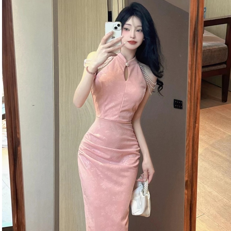 홀터넥 BJ의상 나이트복장 붙는옷 딱붙는옷 - 상세 이미지 3