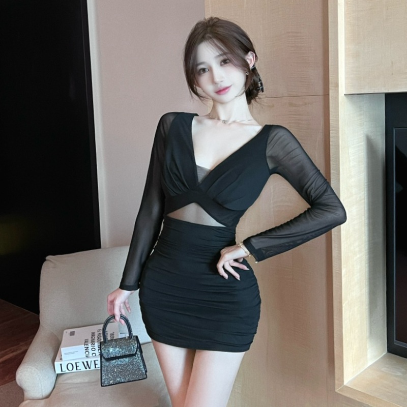 바디프로필 원피스 글래머 타이트 딱붙는 룸복 - 상세 이미지 2
