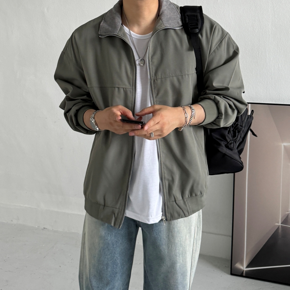 워크자켓 남자오버핏재킷 남자블루종자켓 - 상세 이미지 3