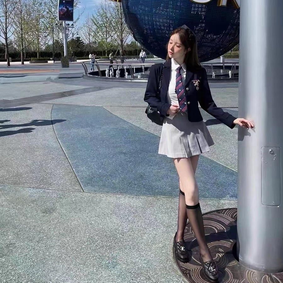 미니스커트 자켓마이 교복세트 여고생 코스프레 일찐룩 슬림핏 놀이동산룩 하이틴 패션 2종 - 상세 이미지 2